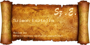Szimon Esztella névjegykártya